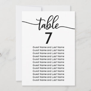 Hochzeitsgast-Sitzmöbel Moderne Elegante Kalligrap Einladung