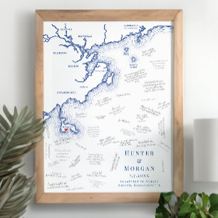 Hochzeitsgästebuch mit Ozeanblick von Nahant als A Poster