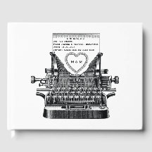 Hochzeitsgästebuch mit Vintage-Schreibmaschine