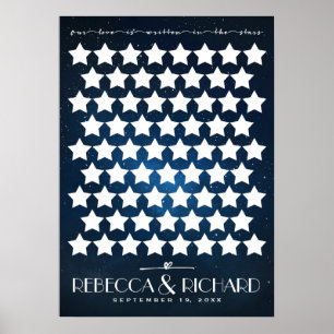 Hochzeitsgästebuch Our Love/Stars Poster