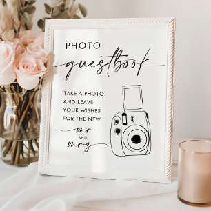 Hochzeitsgästebuch-Schild zum Fotografieren Poster