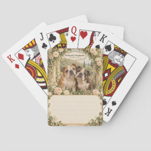 Hochzeitsgästebuch-Unterschriften-Deck mit English Spielkarten