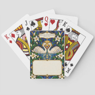 Hochzeitsgästebuch-Unterschriften-Deck mit Pelikan Spielkarten