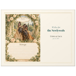 Hochzeitsgästebuch-Wünsche für Belgische Malinois Postkarte