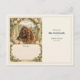 Hochzeitsgästebuch-Wünsche für Bloodhound Postkarte