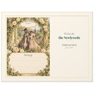 Hochzeitsgästebuch-Wünsche für Italian Greyhound Postkarte