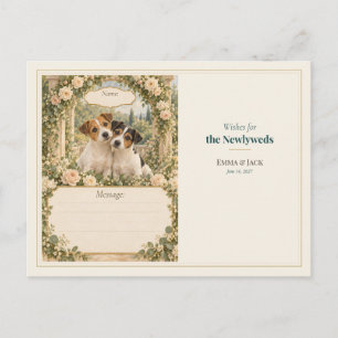 Hochzeitsgästebuch-Wünsche für Russell Terrier Postkarte