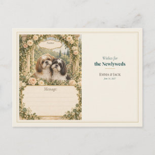 Hochzeitsgästebuch-Wünsche für Shih Tzu Postkarte
