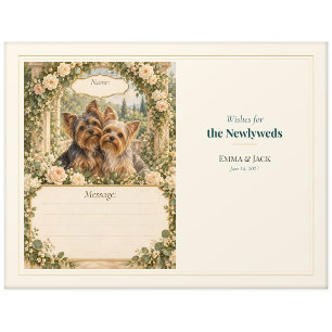 Hochzeitsgästebuch-Wünsche für Yorkshire Terrier Postkarte