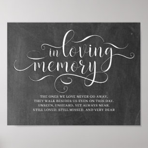 Hochzeitsgedenktafel 'In Loving Memory' Poster