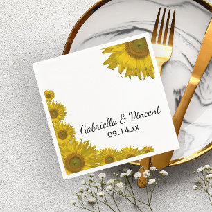 Hochzeitsgelbe Sonnenblume Serviette