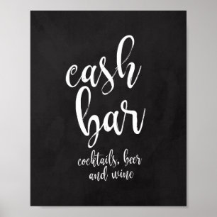 Hochzeitsgeld-Bar-Chalkboard 8x10-Zeichen Poster