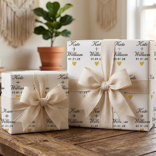 Hochzeitsgeschenk Benutzerdefinierte elegante Sk Geschenkpapier