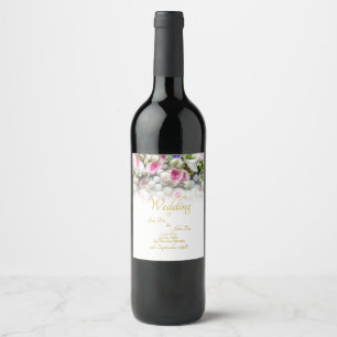 Hochzeitsgeschenk - Braut mit farbenfrohem Brautst Weinetikett