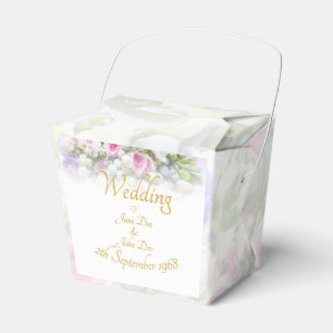 Hochzeitsgeschenk - Braut mit farbenfrohem Hochzei Geschenkschachtel