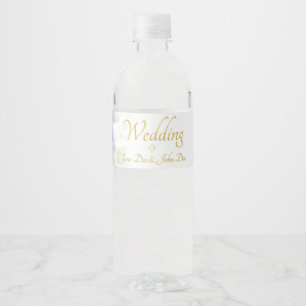 Hochzeitsgeschenk - Braut mit farbenfrohem Hochzei Wasserflaschenetikett