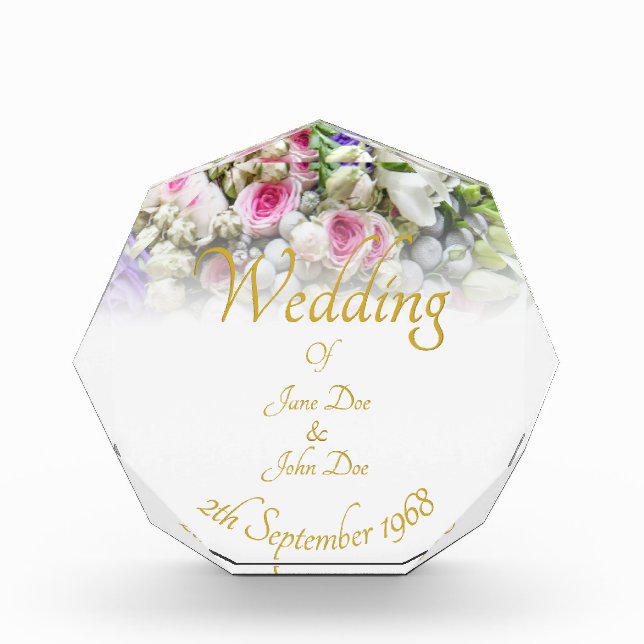 Hochzeitsgeschenk - Braut mit farbenprächtigem Hoc Fotoblock (Vorderseite)