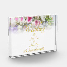 Hochzeitsgeschenk - Braut mit farbenprächtigem Hoc