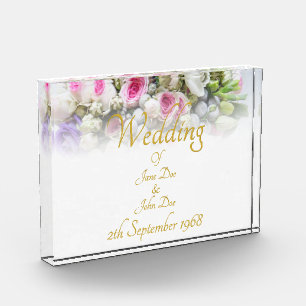 Hochzeitsgeschenk - Braut mit farbenprächtigem Hoc Fotoblock