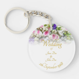 Hochzeitsgeschenk - Braut mit farbenprächtigem Hoc Schlüsselanhänger