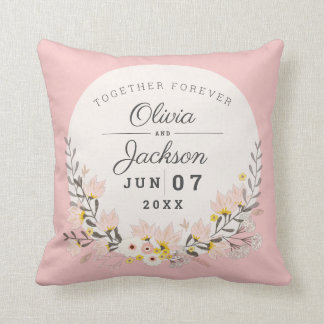 Hochzeitsgeschenk Chic Blumenrosa Kissen