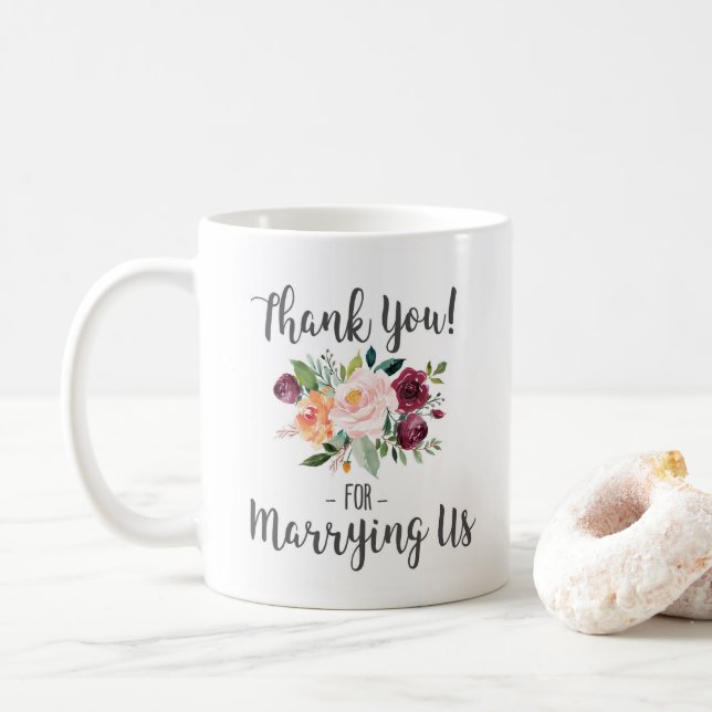 Hochzeitsgeschenk - Danke, dass Sie uns heiraten Kaffeetasse (Mit Donut)