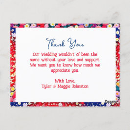 Hochzeitsgeschenk Dankeschön Hinweise Postkarte