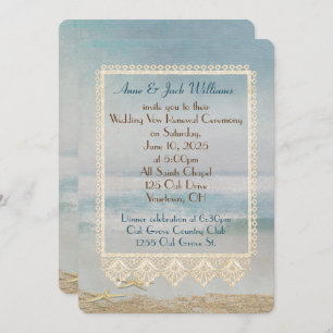 Hochzeitsgeschenk Erneuerung Küstendesign Einladung