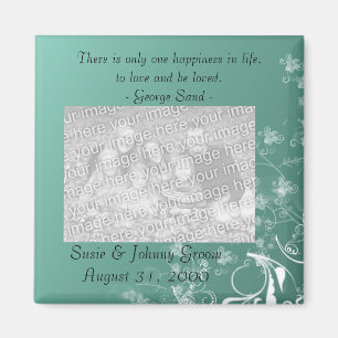 Hochzeitsgeschenk-Foto-Magnet-Schablone Magnet