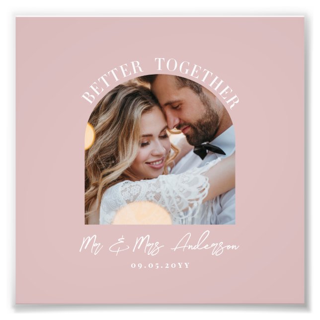 Hochzeitsgeschenk für Foto in Rosa Wohngestaltung (Vorne)