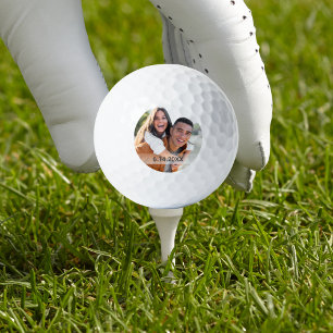 Hochzeitsgeschenk für Golfer Verlobtes Paar Foto Golfball