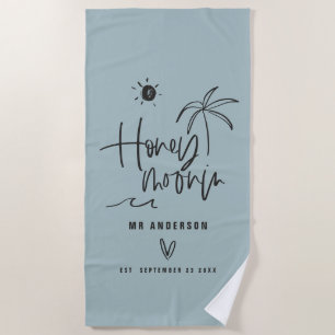 Hochzeitsgeschenk für Honeymooning-Palmen Strandtuch