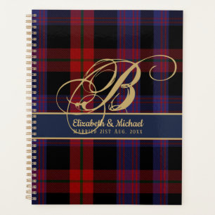 Hochzeitsgeschenk für Neuvermählte Monogramm BROWN Planer