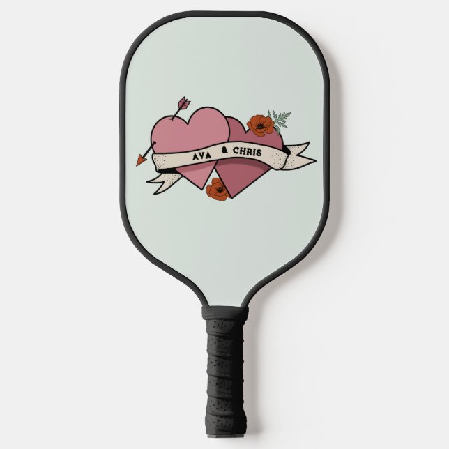 Hochzeitsgeschenk für Pickleball Pickleball Schläger (Vorderseite)