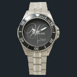 Hochzeitsgeschenk für Trauzeuge Monogram Moderne C Armbanduhr<br><div class="desc">Hochzeitsgeschenk Trauzeuge Monogram Moderne Coole Sportuhr. Geschenk für Ihren Trauzeuge moderne Vintage Monogramm Initial Name und Datum klassische coole Sportuhr. Klicken Sie auf diese Vorlage, um sie schnell und einfach anzupassen. 30 Tage Geld zurück Garantie. Weltweit schnell verschifft. Hochzeitsgeschenk Trauzeuge Monogram Moderne Coole Sportuhr. Erstellt durch den Künstler RjFxx *Copyright...</div>