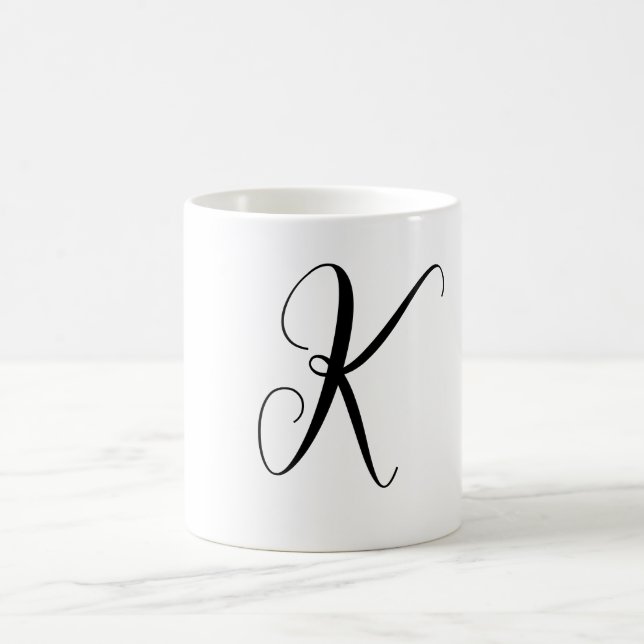 Hochzeitsgeschenk mit monogrammiertem Anfangsbuchs Kaffeetasse (Mittel)