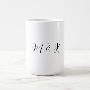 Hochzeitsgeschenk mit monogrammierten Initialen al Kaffeetasse