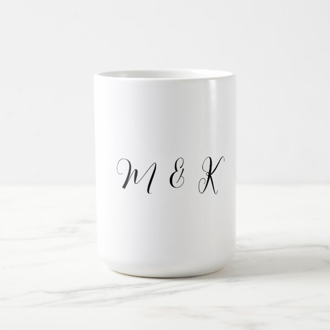 Hochzeitsgeschenk mit monogrammierten Initialen al Kaffeetasse (Mittel)