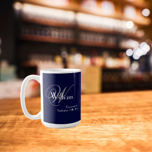 Hochzeitsgeschenk Modernes Monogramm Name Cool Tasse