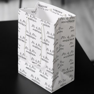 Hochzeitsgeschenk personalisierter Name Mittlere Geschenktüte