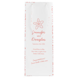 Hochzeitsgeschenk personalisierter Orangenweinbeut Geschenktüte Für Weinflaschen