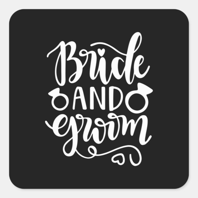 Hochzeitsgeschenk Quadratischer Aufkleber (Vorderseite)