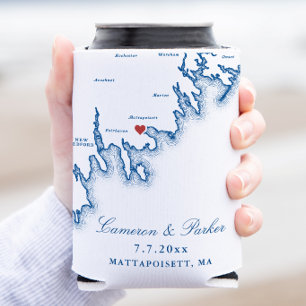Hochzeitsgeschenk Shining Tides Mattapoisett Karte Dosenkühler