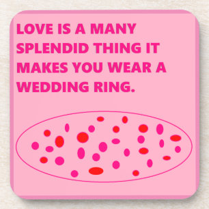 Hochzeitsgeschenk Untersetzer Spaß Nachricht Liebe