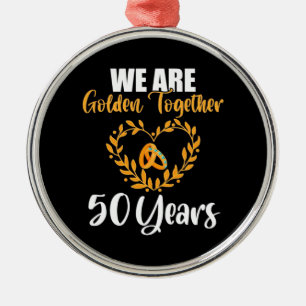 Hochzeitsgeschenk Wir sind alle 50 Jahre golden Ornament Aus Metall