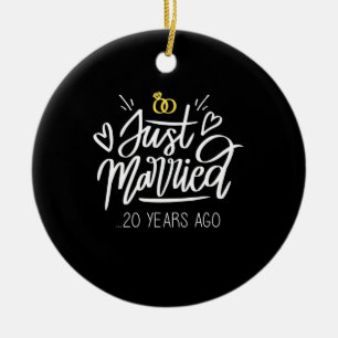 Hochzeitsgeschenke   20. Hochzeitstag Keramik Ornament