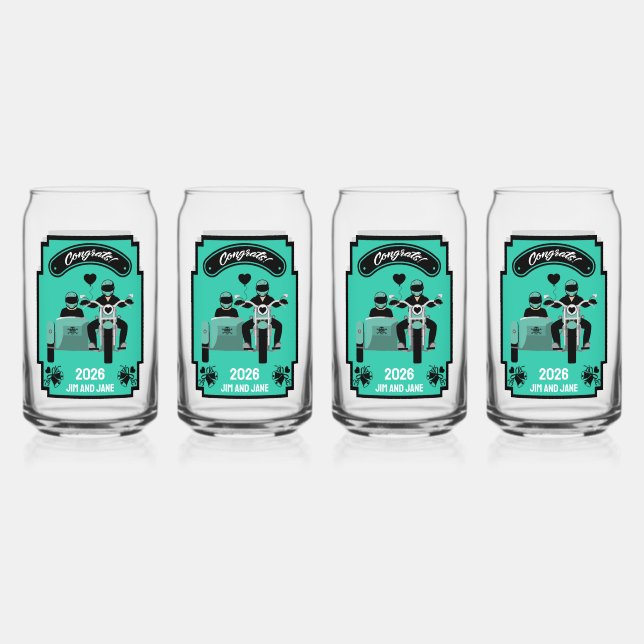 Hochzeitsgeschenke für Motorräder Dosenglas (Vorderseite)