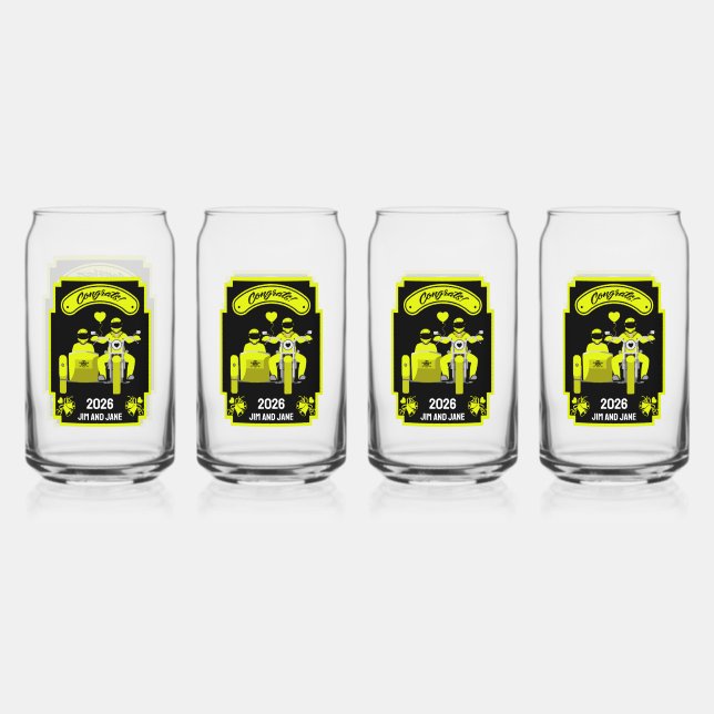 Hochzeitsgeschenke für Motorräder Dosenglas (Vorderseite)