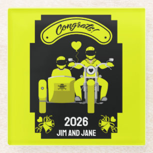 Hochzeitsgeschenke für Motorräder Glasuntersetzer