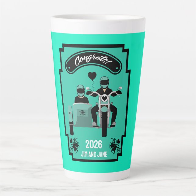 Hochzeitsgeschenke für Motorräder Milchtasse (Vorderseite)